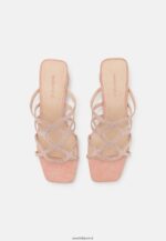 femmes mules à talon en cuir rose clair 006BT1885 Anna Field - Image 6