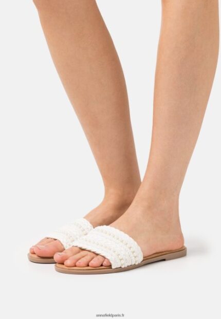 femmes mules blanches 006BT1864 Anna Field