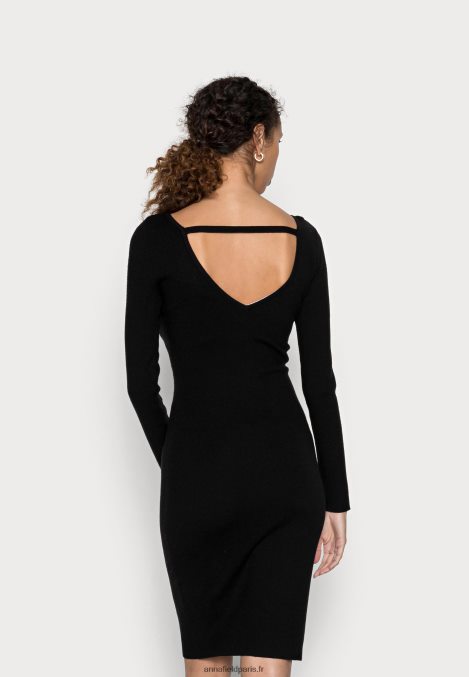 femmes_offener_rcken_bodycon_mini_robe_droite_srickkleid_noir_006bt193_anna_field.jpg femmes offener rcken bodycon mini robe droite srickkleid noir 006BT193 Anna Field - Image 1