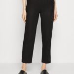 femmes pantalon en mélange de lin noir 006BT611 Anna Field