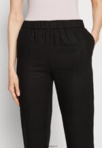 femmes pantalon en mélange de lin noir 006BT611 Anna Field - Image 4