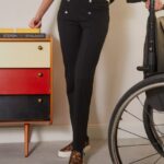 femmes pantalon noir 006BT639 Anna Field