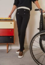 femmes pantalon noir 006BT639 Anna Field