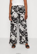 femmes pantalon noir/blanc cassé 006BT640 Anna Field