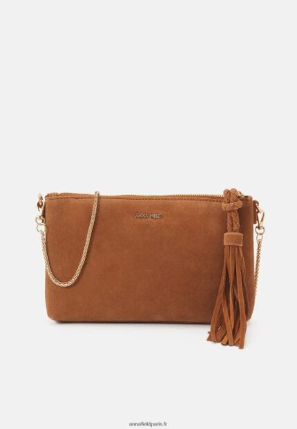 femmes pochette cuir cognac 006BT2438 Anna Field