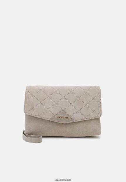 femmes pochette en cuir taupe 006BT2401 Anna Field