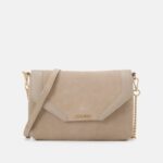 femmes pochette en cuir taupe 006BT2415 Anna Field