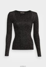 femmes pull lurex noir 006BT854 Anna Field