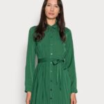 femmes robe chemise vert foncé 006BT80 Anna Field