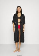 femmes robe de chambre noire 006BT1083 Anna Field