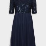 femmes robe de cocktail robe de soirée bleu foncé 006BT40 Anna Field