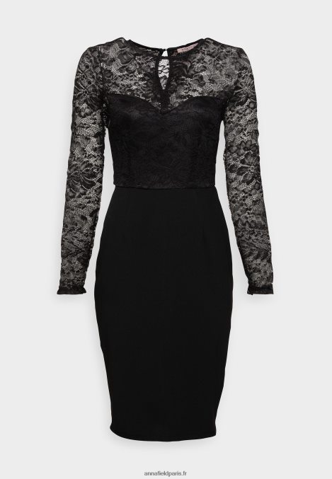 femmes robe de cocktail robe de soirée noir 006BT72 Anna Field - Image 1