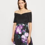 femmes robe de cocktail robe de soirée noir/violet 006BT71 Anna Field