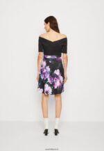femmes robe de cocktail robe de soirée noir/violet 006BT71 Anna Field - Image 3