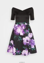 femmes robe de cocktail robe de soirée noir/violet 006BT71 Anna Field - Image 5