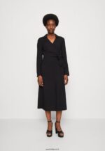 femmes robe de jour noire 006BT21 Anna Field
