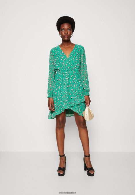 femmes robe de jour vert/multicolore 006BT28 Anna Field - Image 2