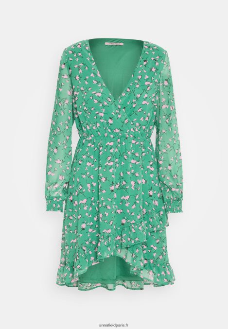 femmes robe de jour vert/multicolore 006BT28 Anna Field - Image 5