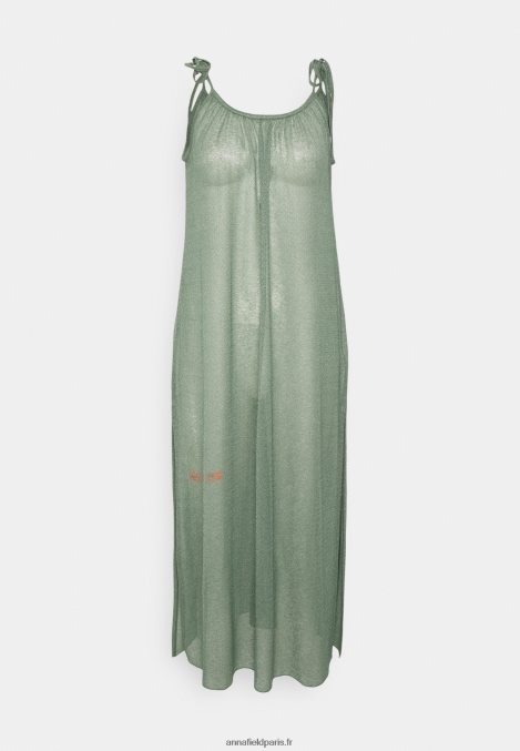 femmes robe de plage simple bretelle accessoire de plage kaki 006BT752 Anna Field - Image 5