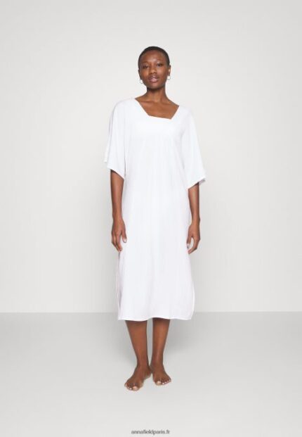 femmes robe de plage v devant robe maxi weiss 006BT222 Anna Field