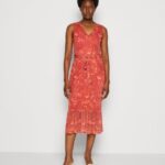 femmes robe droite beige/rose/multicolore 006BT212 Anna Field