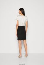 femmes robe droite blanc cassé/noir 006BT195 Anna Field - Image 3