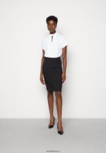 femmes robe droite noir/blanc 006BT200 Anna Field