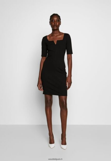 femmes robe droite noire 006BT100 Anna Field
