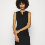 femmes robe droite noire 006BT111 Anna Field