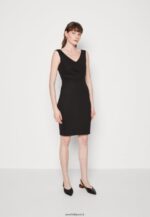 femmes robe droite noire 006BT57 Anna Field