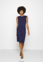 femmes robe droite soirée bleu 006BT122 Anna Field