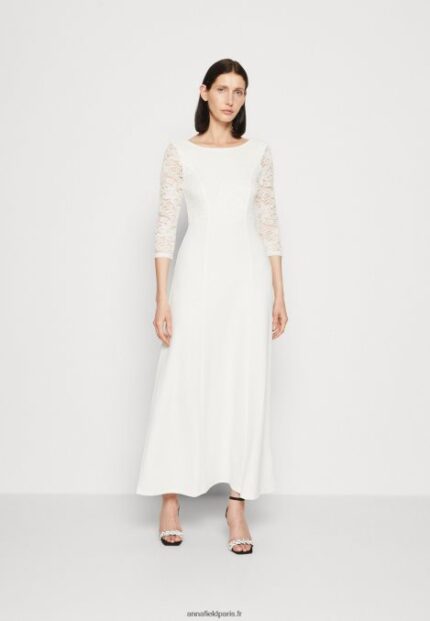 femmes robe en jersey blanc 006BT75 Anna Field