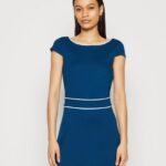 femmes robe en jersey bleu/blanc 006BT124 Anna Field
