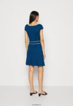 femmes robe en jersey bleu/blanc 006BT124 Anna Field - Image 3