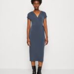 femmes robe en jersey bleu foncé 006BT139 Anna Field