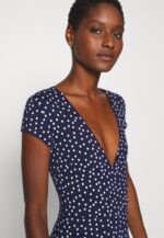 femmes robe en jersey bleu marine/blanc 006BT129 Anna Field - Image 4