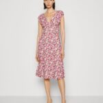 femmes robe en jersey marron/beige/rose 006BT123 Anna Field