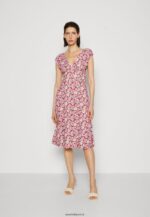 femmes robe en jersey marron/beige/rose 006BT123 Anna Field
