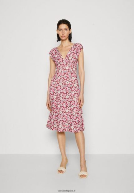 femmes robe en jersey marron/beige/rose 006BT123 Anna Field