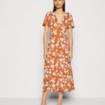 femmes robe en jersey marron/blanc 006BT185 Anna Field