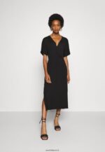 femmes robe en jersey noir 006BT101 Anna Field