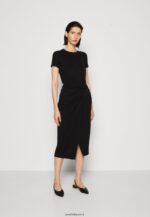 femmes robe en jersey noir 006BT102 Anna Field