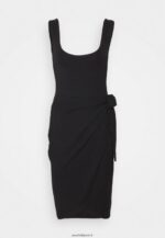 femmes robe en jersey noir 006BT109 Anna Field
