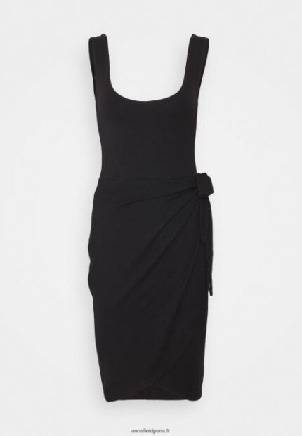 femmes robe en jersey noir 006BT109 Anna Field