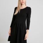 femmes robe en jersey noir 006BT120 Anna Field