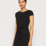 femmes robe en jersey noir 006BT140 Anna Field