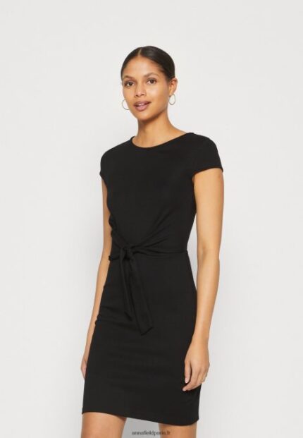 femmes robe en jersey noir 006BT140 Anna Field