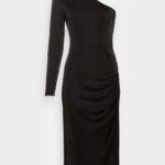 femmes robe en jersey noir 006BT158 Anna Field