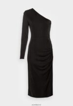 femmes robe en jersey noir 006BT158 Anna Field