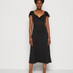 femmes robe en jersey noir 006BT160 Anna Field